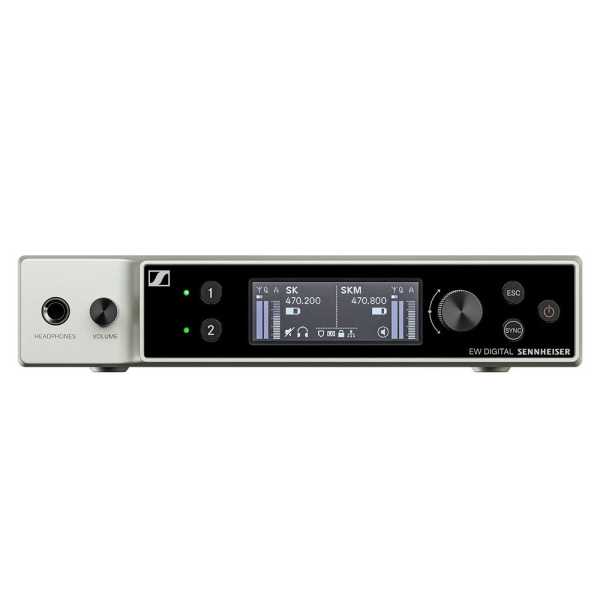 Sennheiser EW-DX EM 2 DANTE (S2-10), Zweikanal-Dante-Empfänger, in halber Rackbreite (9,5 Zoll)